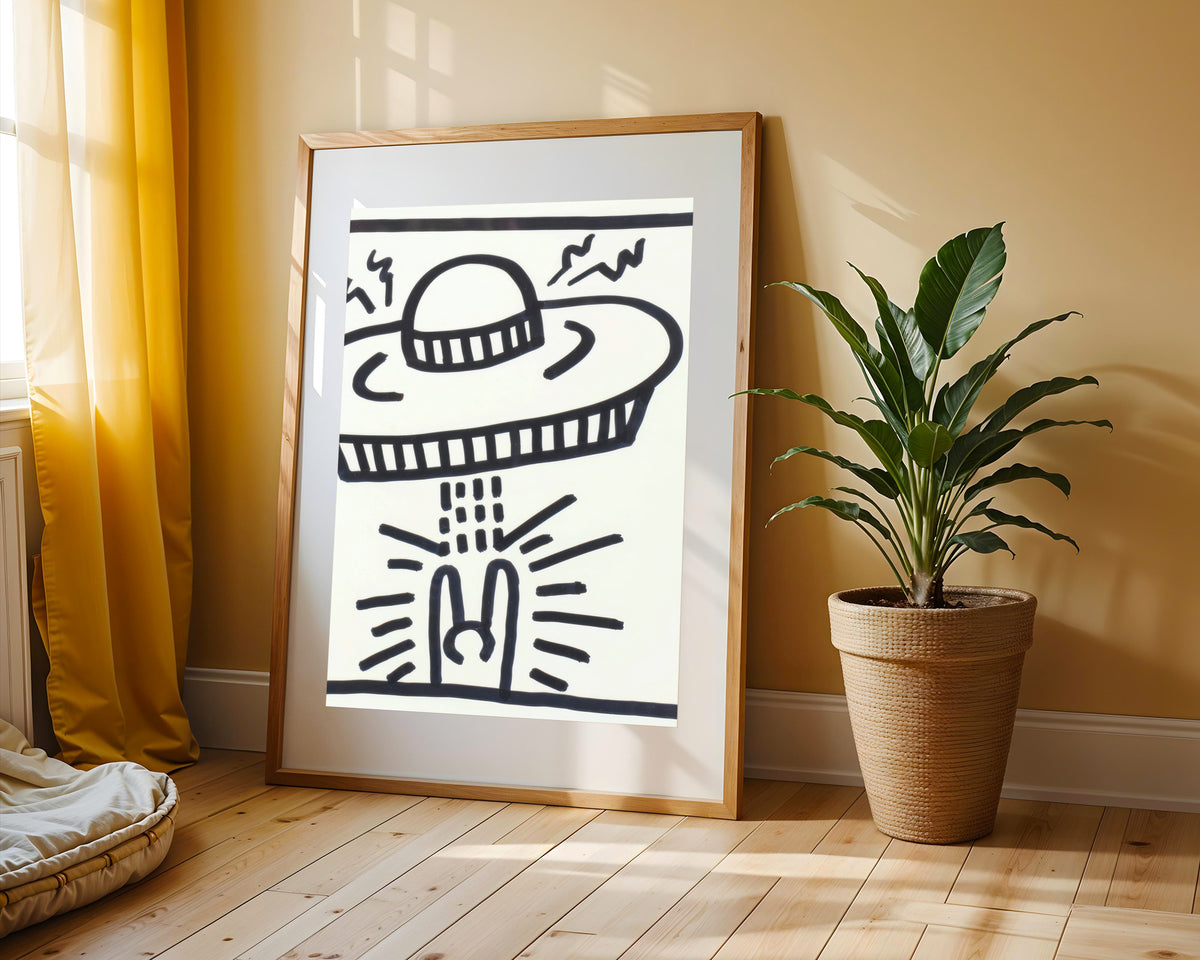 Pop Art Hombre con Ovni
