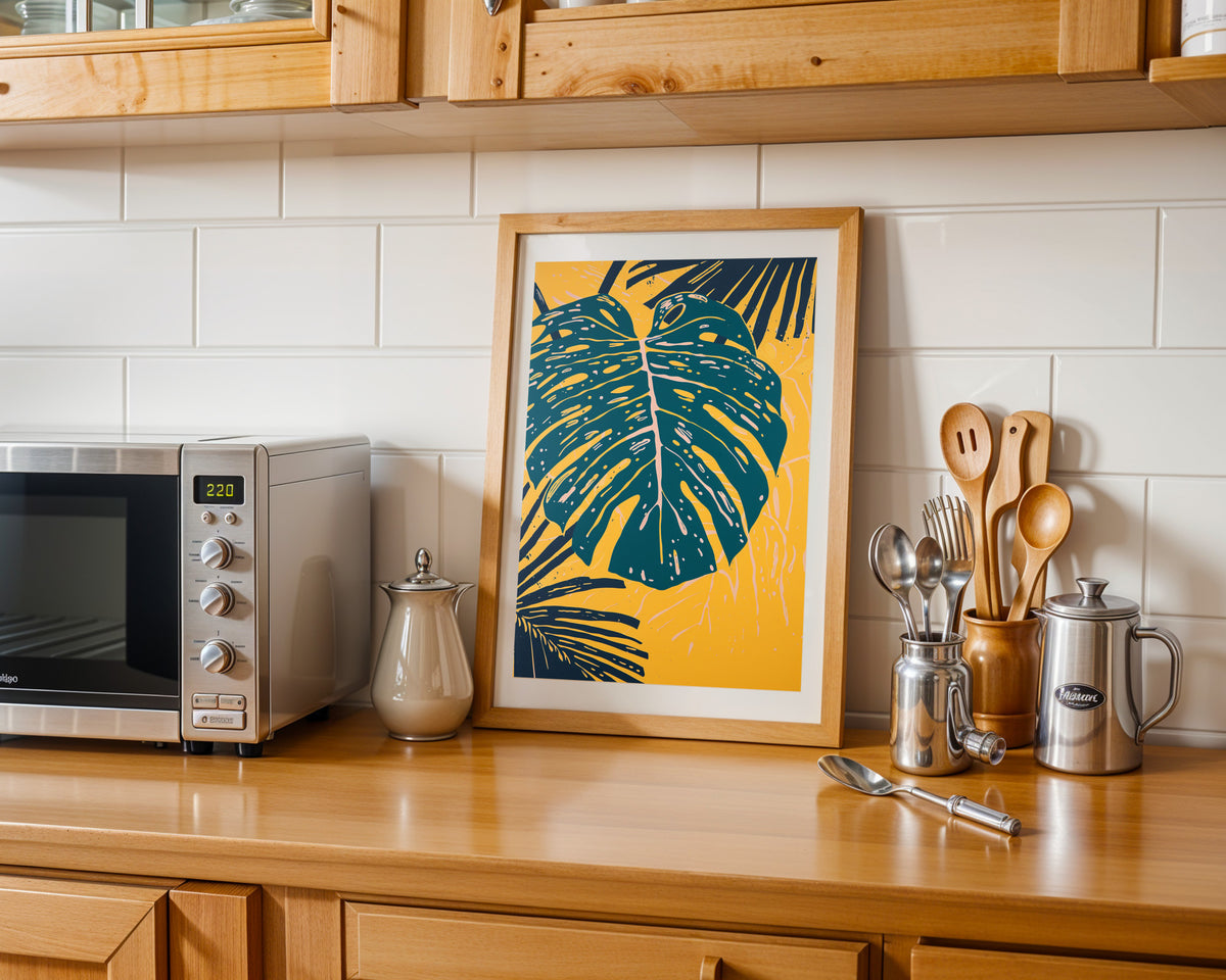 Pop Art Monstera Estilo Kusama