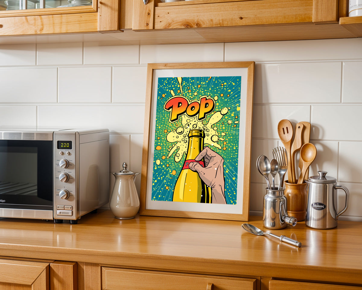 Pop Art Brindis con Champagne