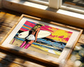 Pop Art Vaquera con Tabla de Surf