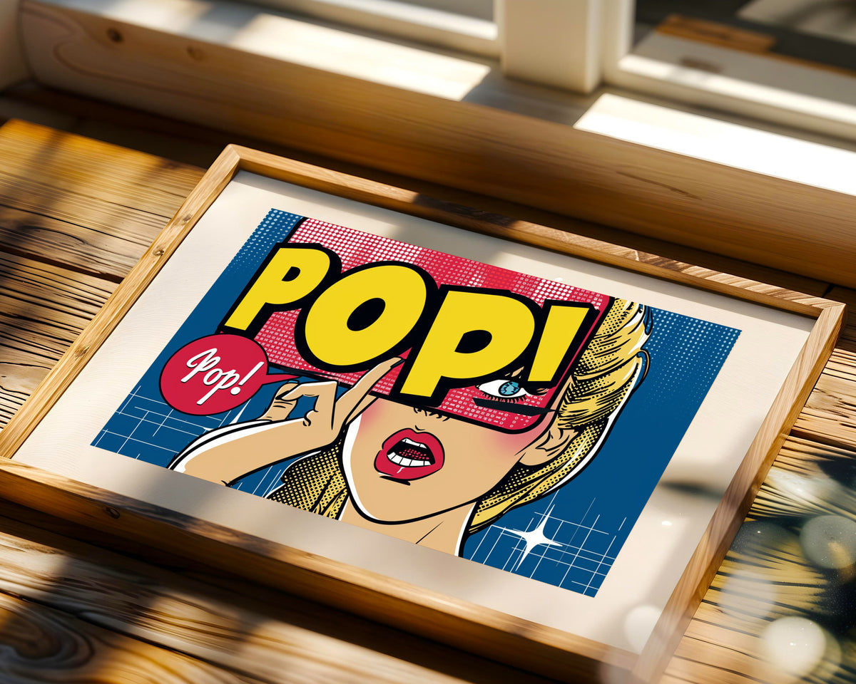 Pop Art Palabra Pop Comic II