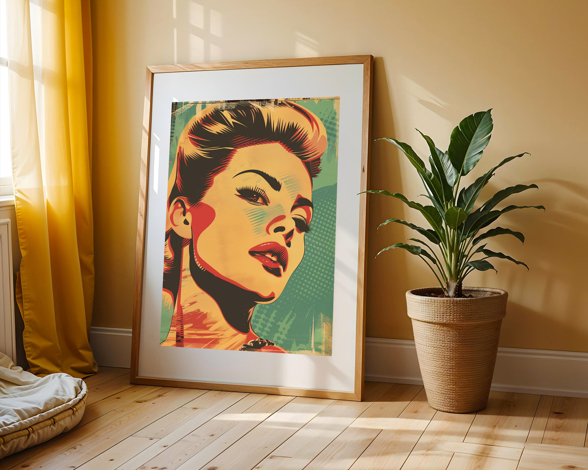 Pop Art Poster Retro Sin Bordes
