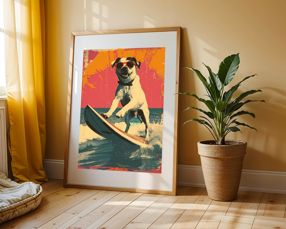 Pop Art Perro Risografico con Lentes