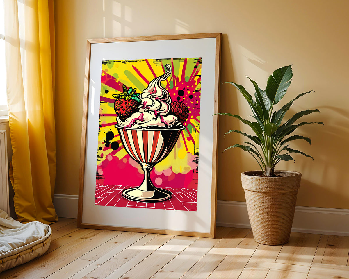 Pop Art Sundae Helado Estilo