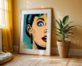 Pop Art Retrato Mujer Primer Plano