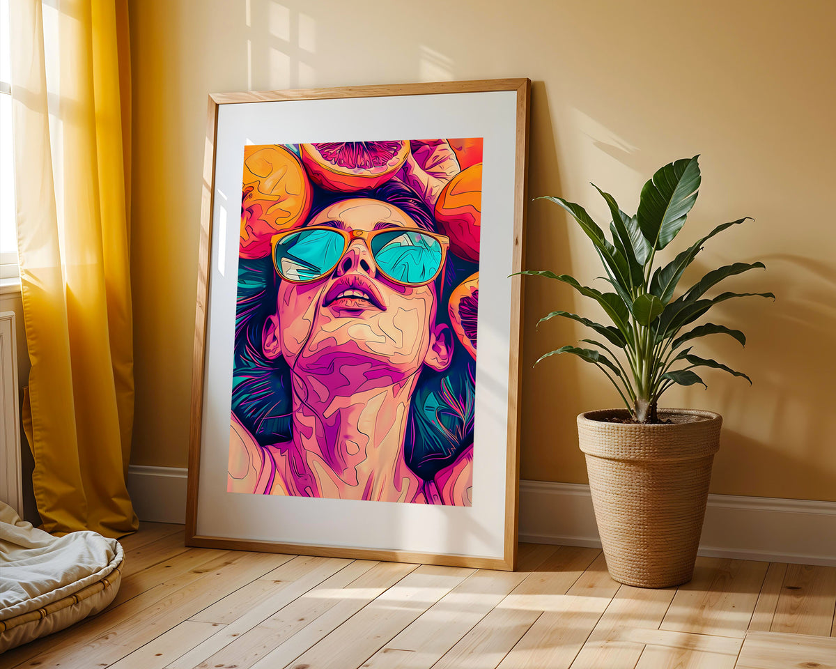 Pop Art Chica Durazno Bonita