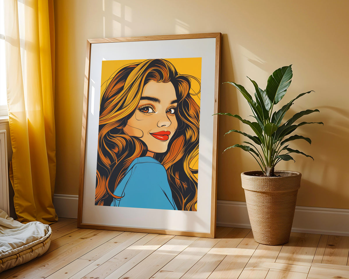 Pop Art Chica Estilo Comic