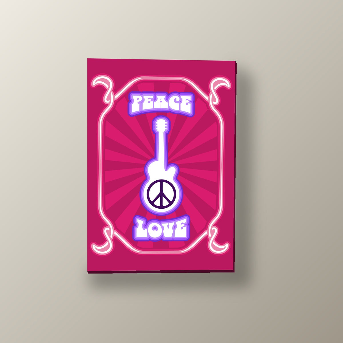 Guitarra Paz y Amor Psicodélica
