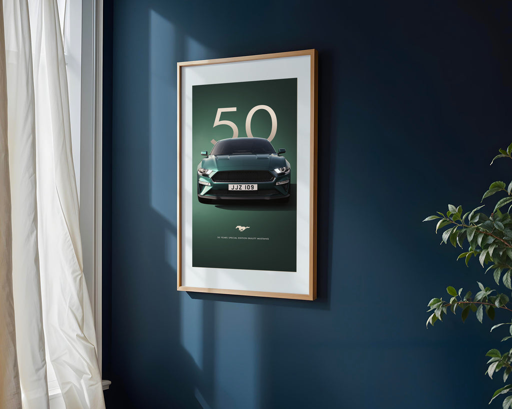 Ford Mustang Bullitt 50 Aniversario | Cuadro decorativo de Monkey Canvas