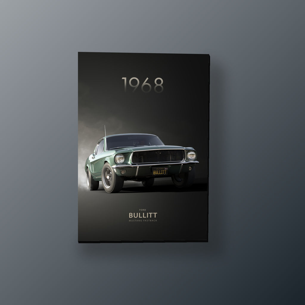 Ford Mustang Bullitt 1968 | Cuadro decorativo de Monkey Canvas