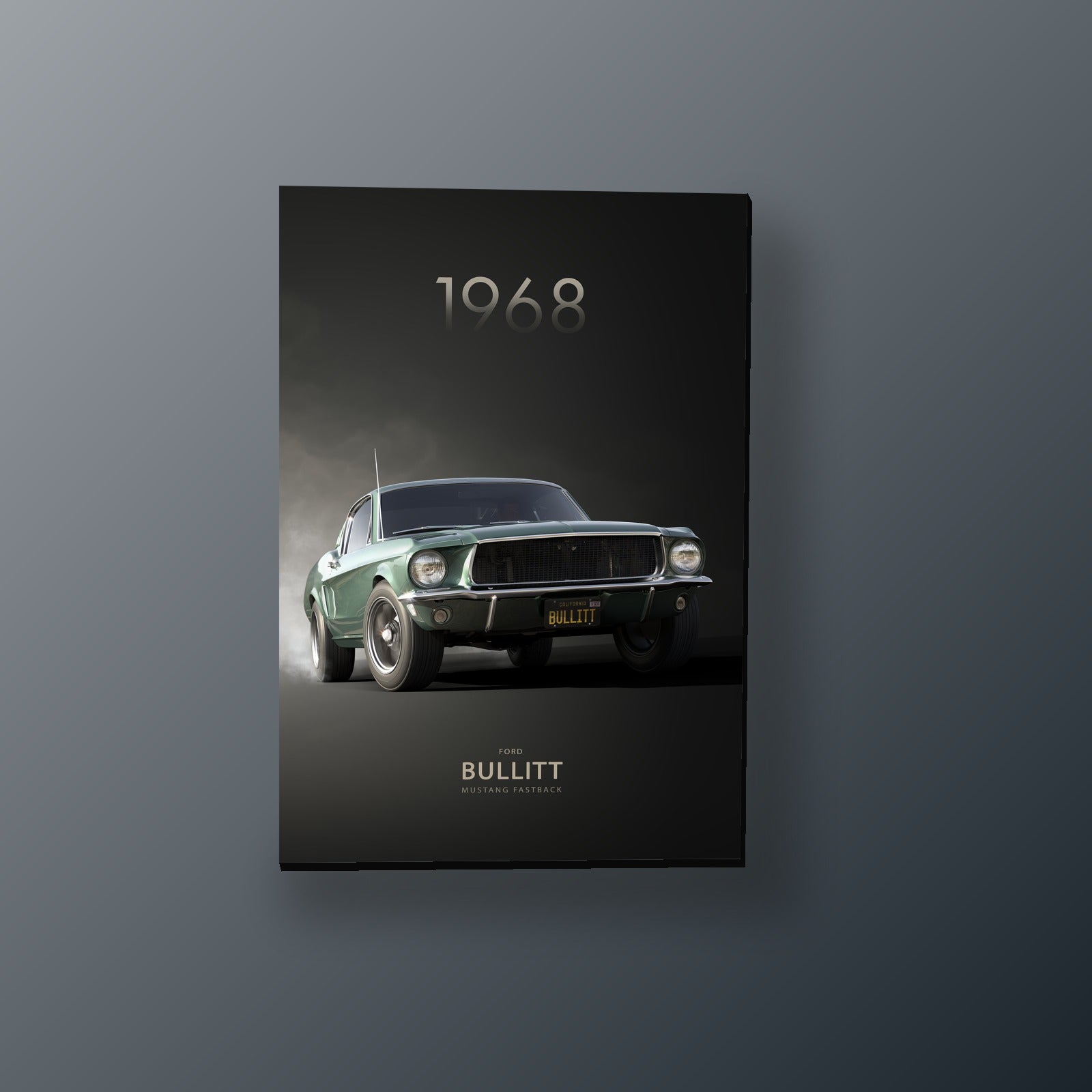 Ford Mustang Bullitt 1968 | Cuadro decorativo de Monkey Canvas