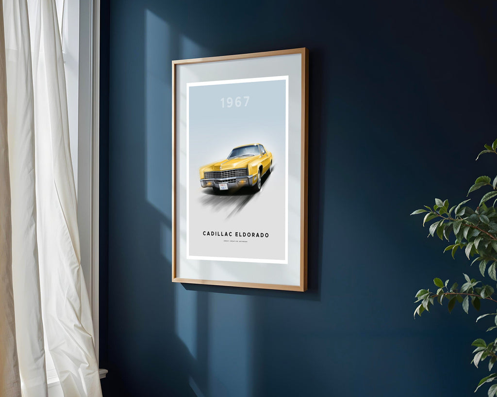 Mazda RX-7 Amarillo | Cuadro decorativo de Monkey Canvas