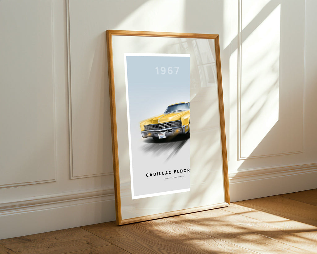 Mazda RX-7 Amarillo | Cuadro decorativo de Monkey Canvas