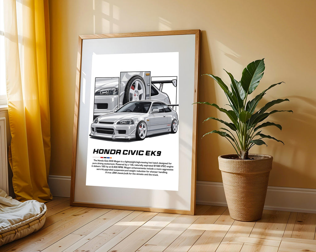 Honda Civic EG Menta | Cuadro decorativo de Monkey Canvas