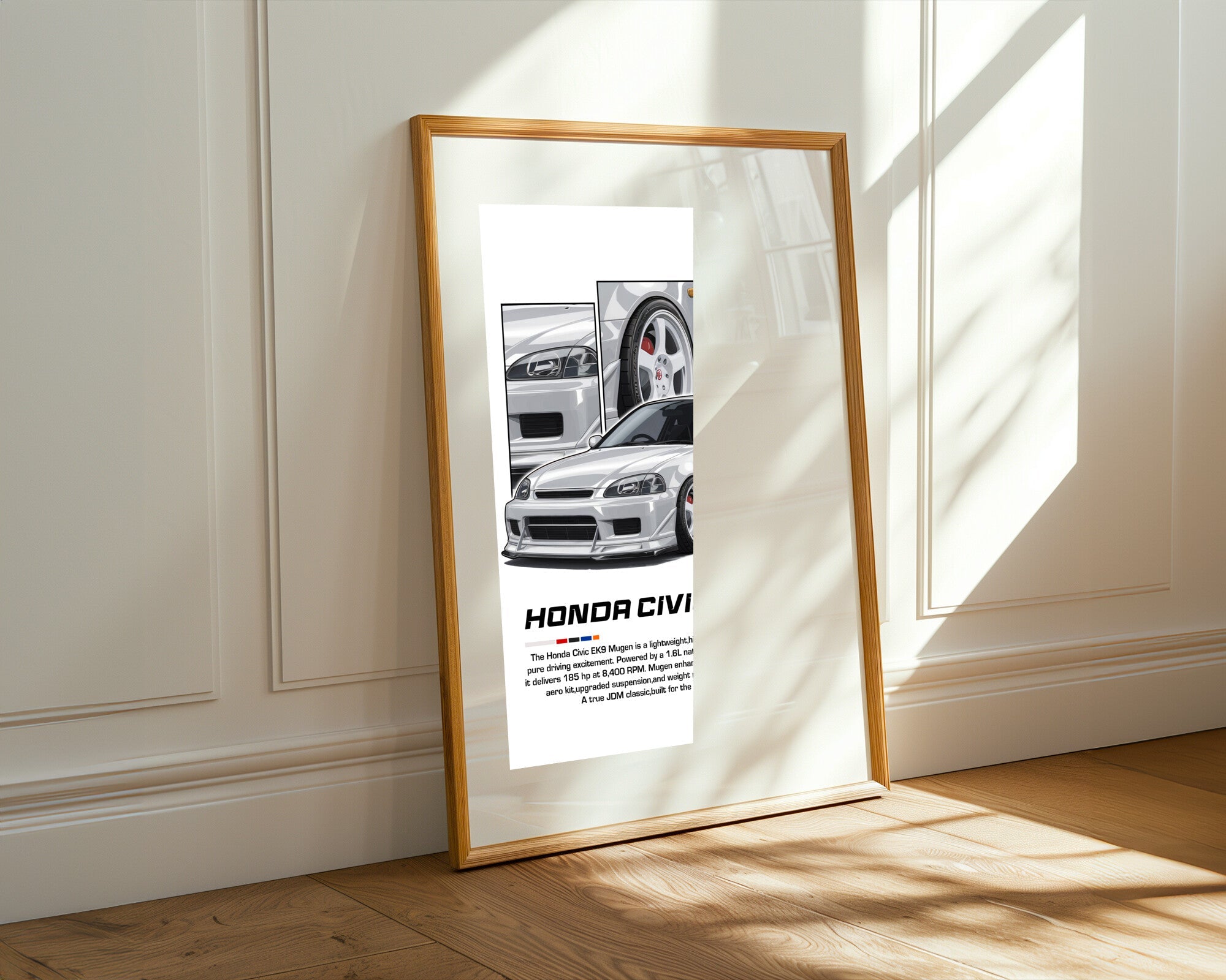Honda Civic EG Menta | Cuadro decorativo de Monkey Canvas