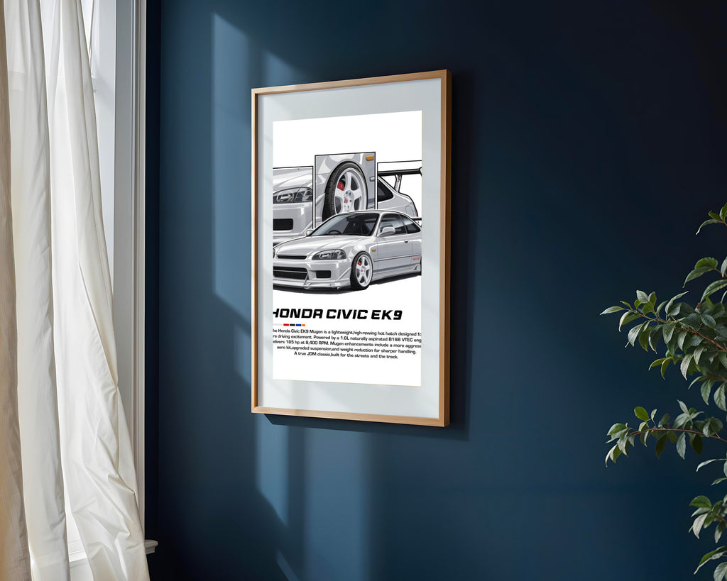 Honda Civic EG Menta | Cuadro decorativo de Monkey Canvas