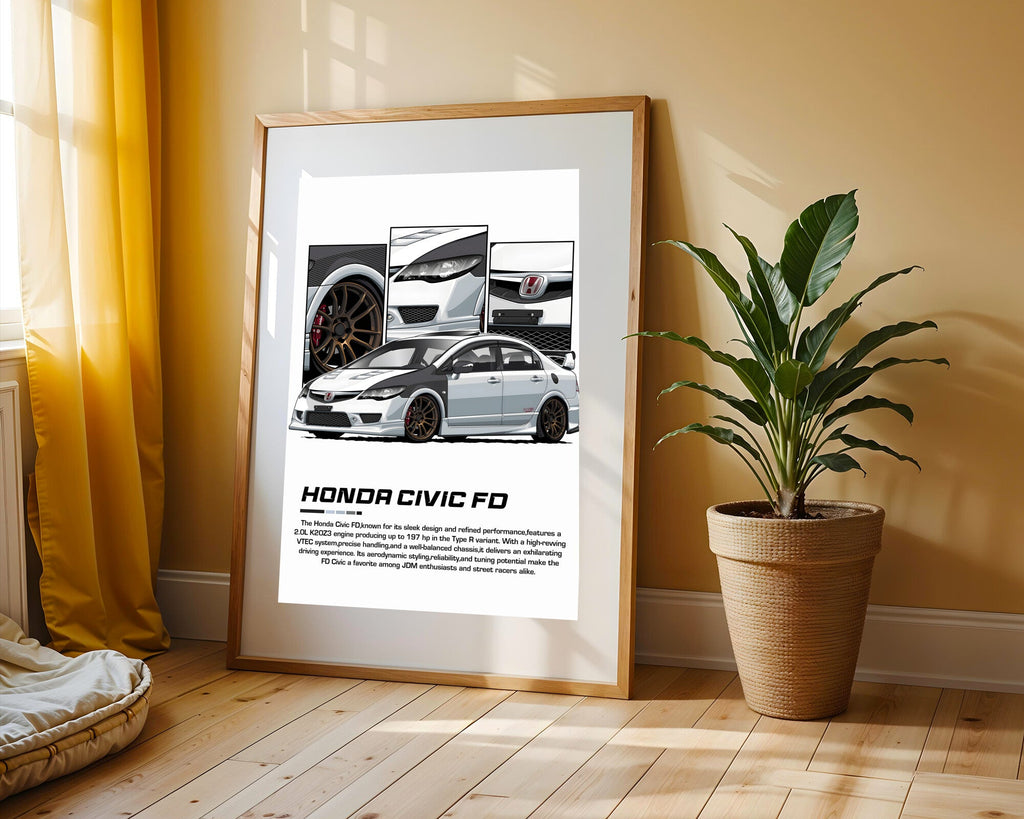 Honda Civic EK9 Mugen | Cuadro decorativo de Monkey Canvas