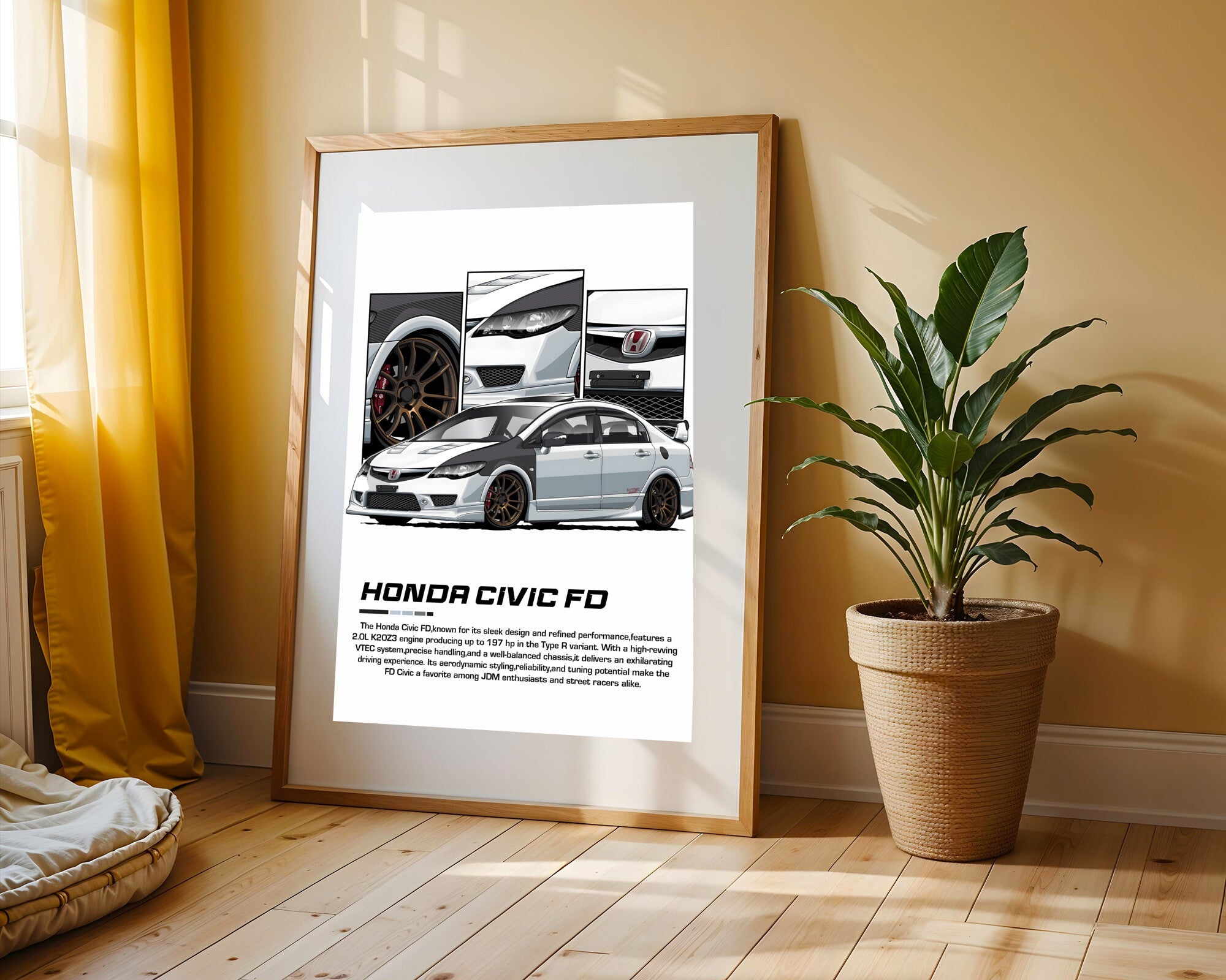 Honda Civic EK9 Mugen | Cuadro decorativo de Monkey Canvas