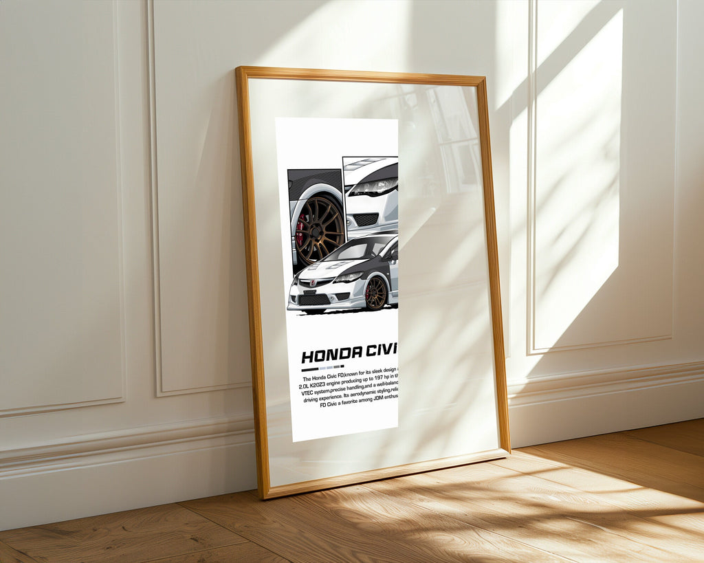 Honda Civic EK9 Mugen | Cuadro decorativo de Monkey Canvas