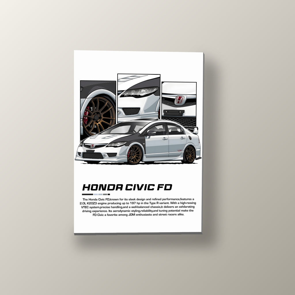 Honda Civic EK9 Mugen | Cuadro decorativo de Monkey Canvas