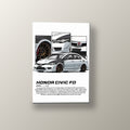 Honda Civic EK9 Mugen | Cuadro decorativo de Monkey Canvas
