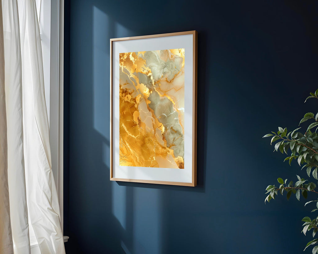 Mármol Salvia Gris y Oro | Cuadro decorativo de Monkey Canvas