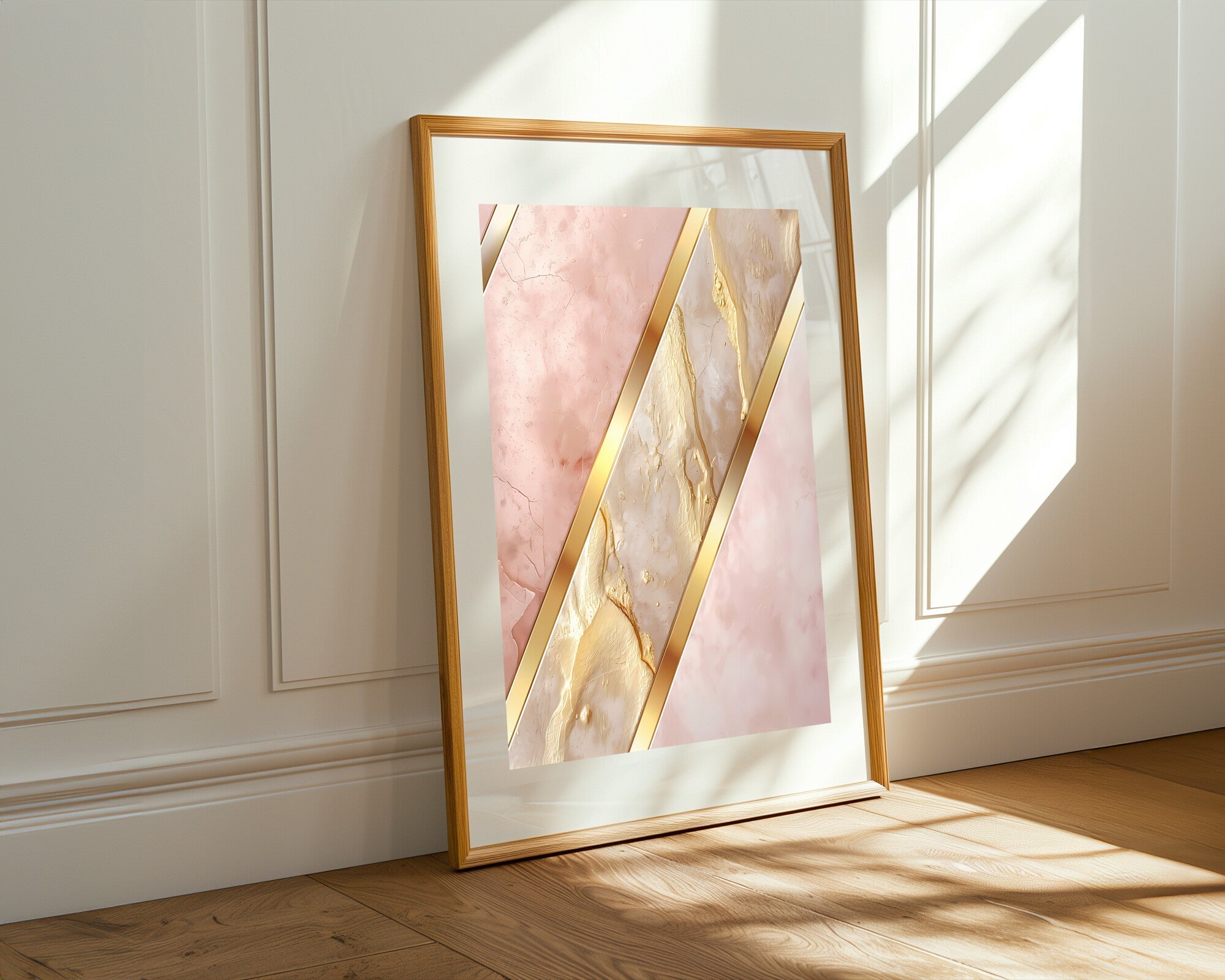 Amanecer Coral Dorado | Cuadro decorativo de Monkey Canvas