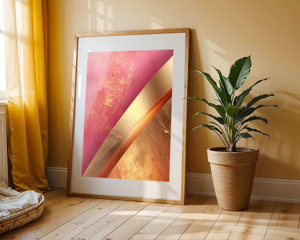 Plumas Rosa Pálido y Oro | Cuadro decorativo de Monkey Canvas