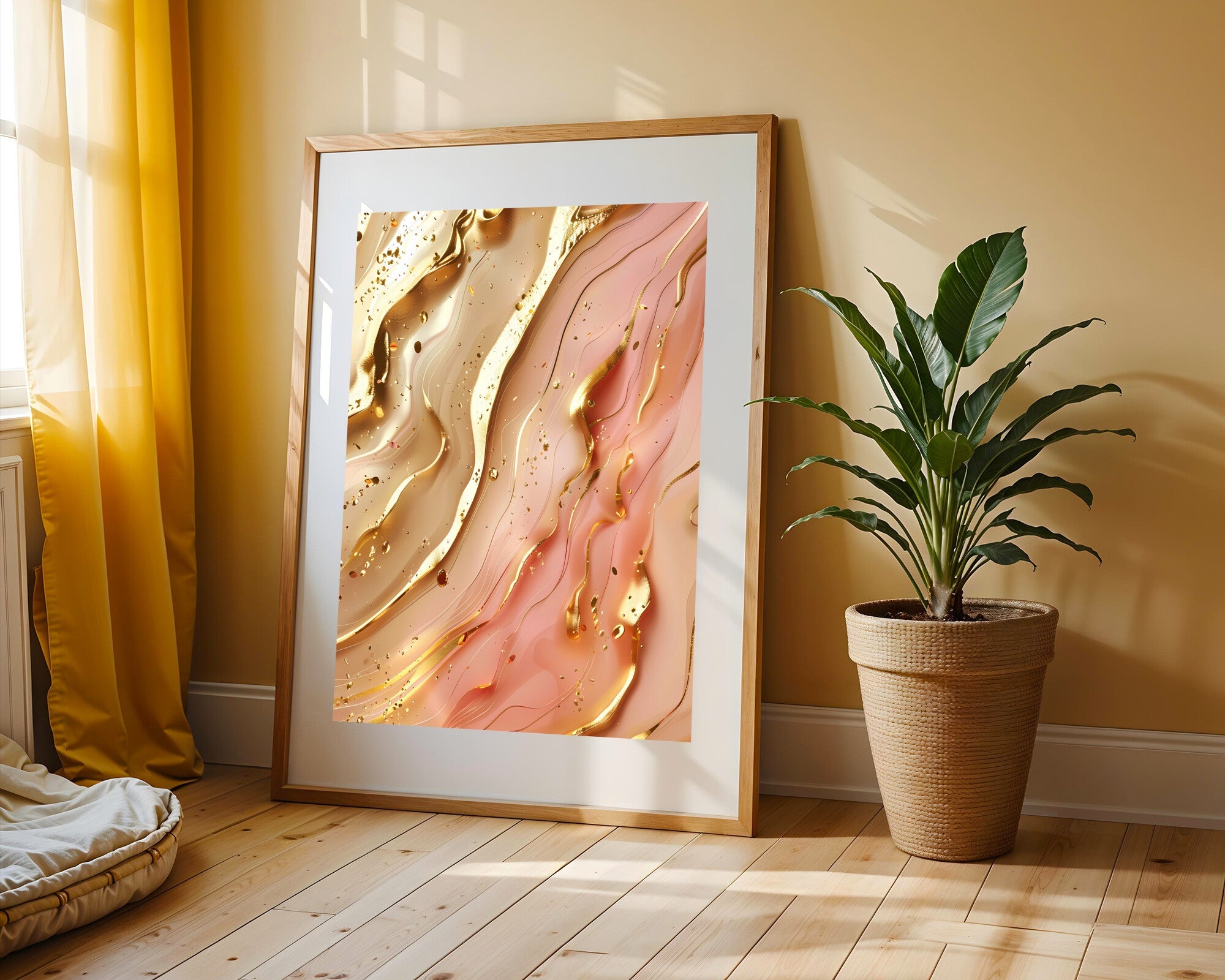 Filamentos de Oro sobre Marfil | Cuadro decorativo de Monkey Canvas