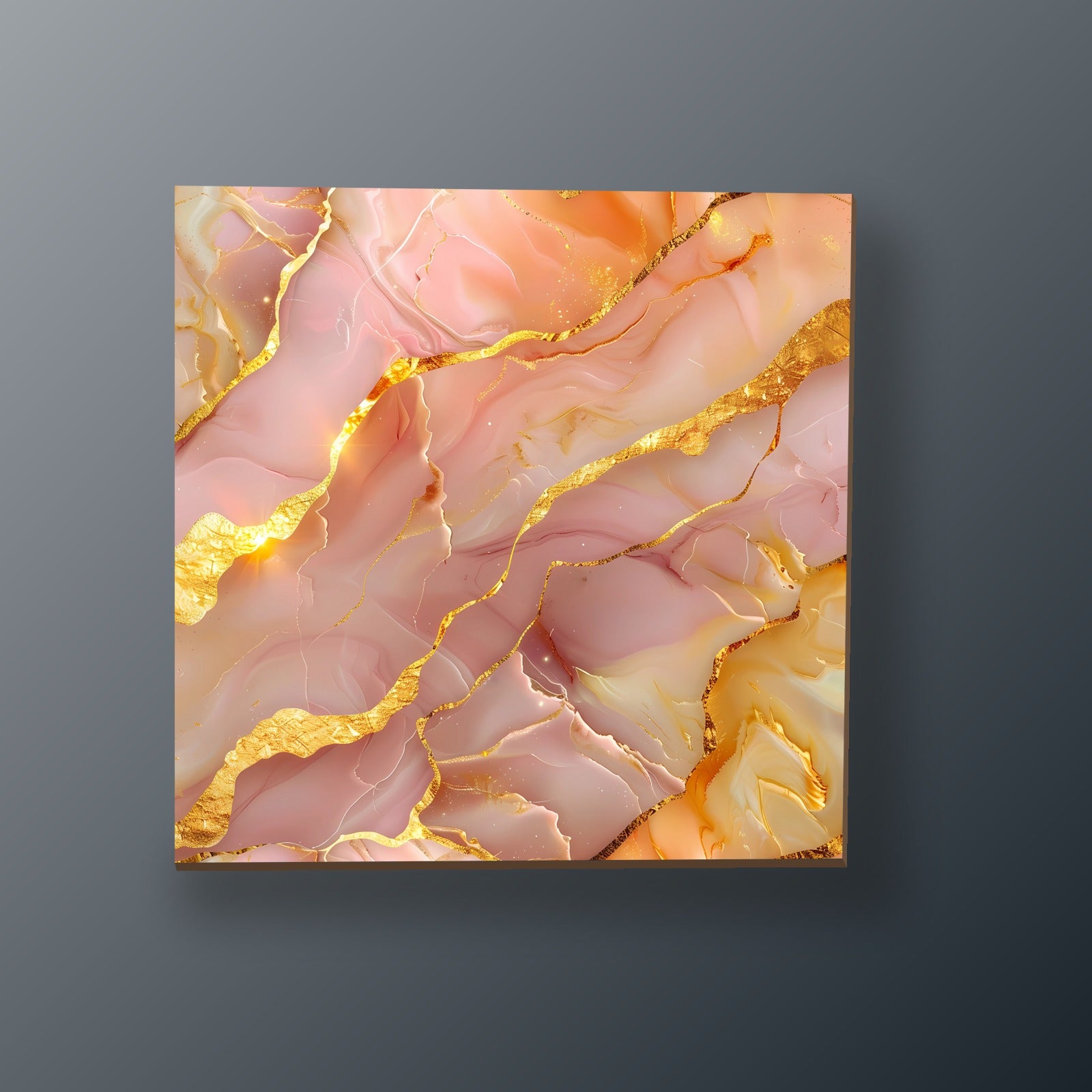 Olas Doradas Beige | Cuadro decorativo de Monkey Canvas