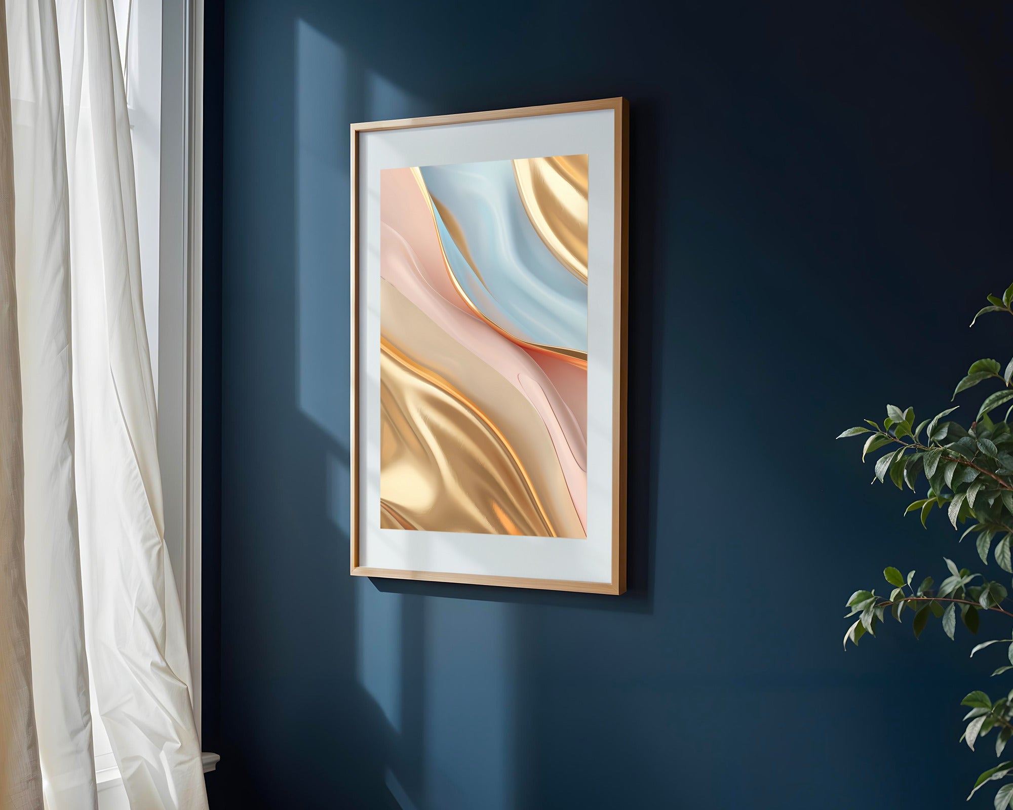 Mármol Plata y Oro Elegante | Cuadro decorativo de Monkey Canvas