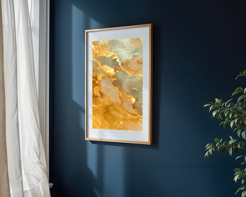 Mármol Salvia Gris y Oro | Cuadro decorativo de Monkey Canvas