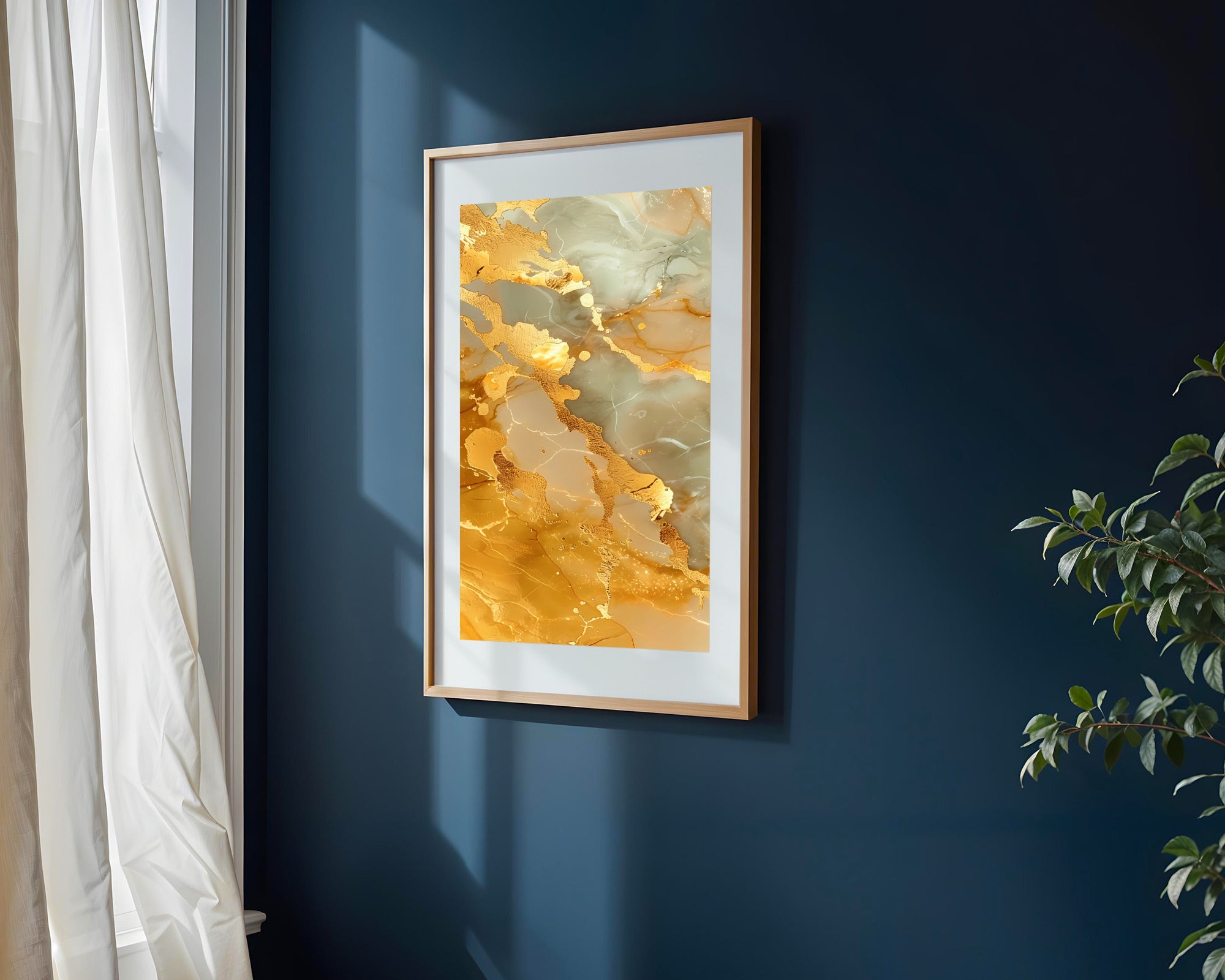 Mármol Salvia Gris y Oro | Cuadro decorativo de Monkey Canvas