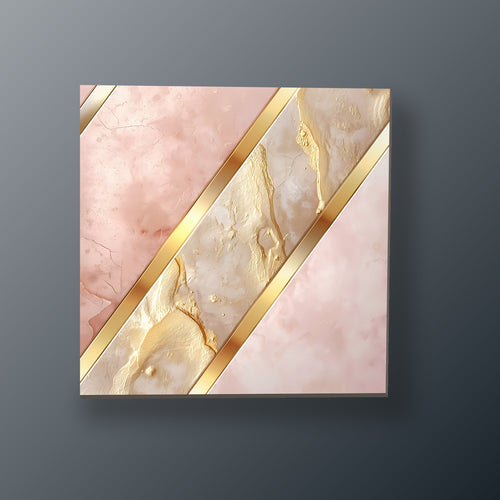 Amanecer Coral Dorado | Cuadro decorativo de Monkey Canvas