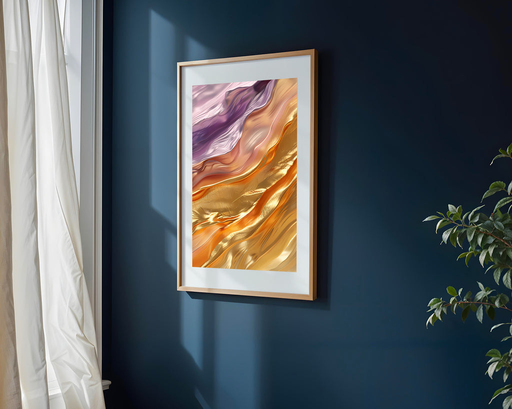 Seda Lavanda y Ámbar Dorado | Cuadro decorativo de Monkey Canvas