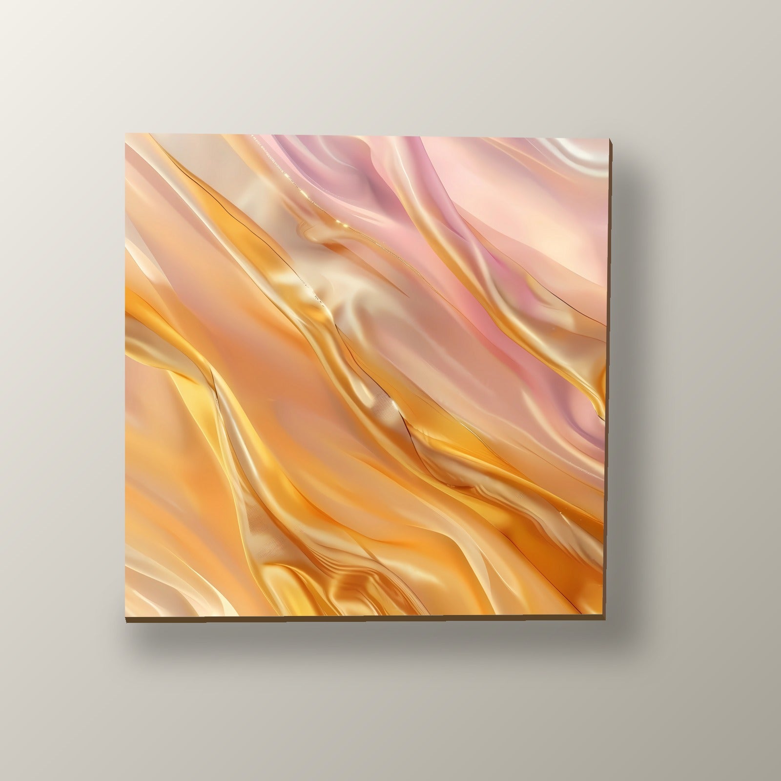 Cascada Champán y Rosa Dorado | Cuadro decorativo de Monkey Canvas