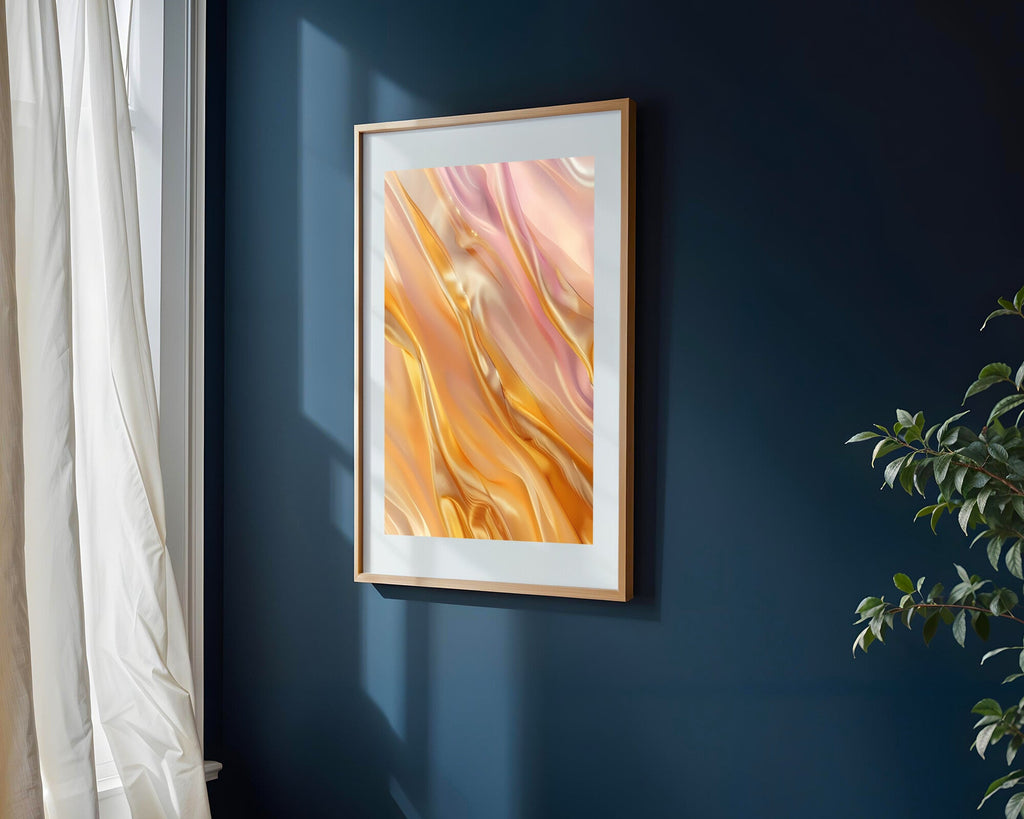 Cascada Champán y Rosa Dorado | Cuadro decorativo de Monkey Canvas
