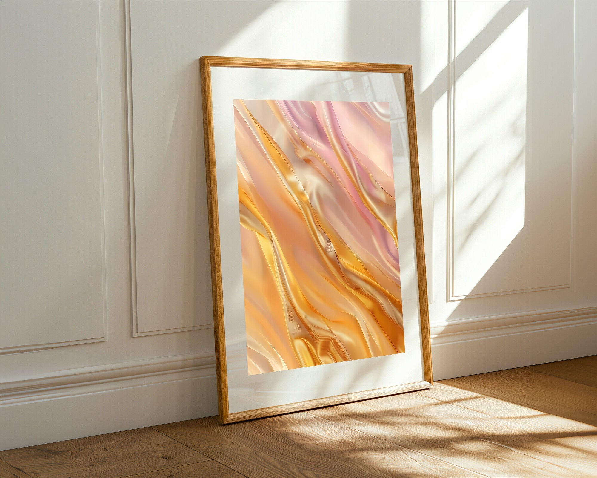 Cascada Champán y Rosa Dorado | Cuadro decorativo de Monkey Canvas
