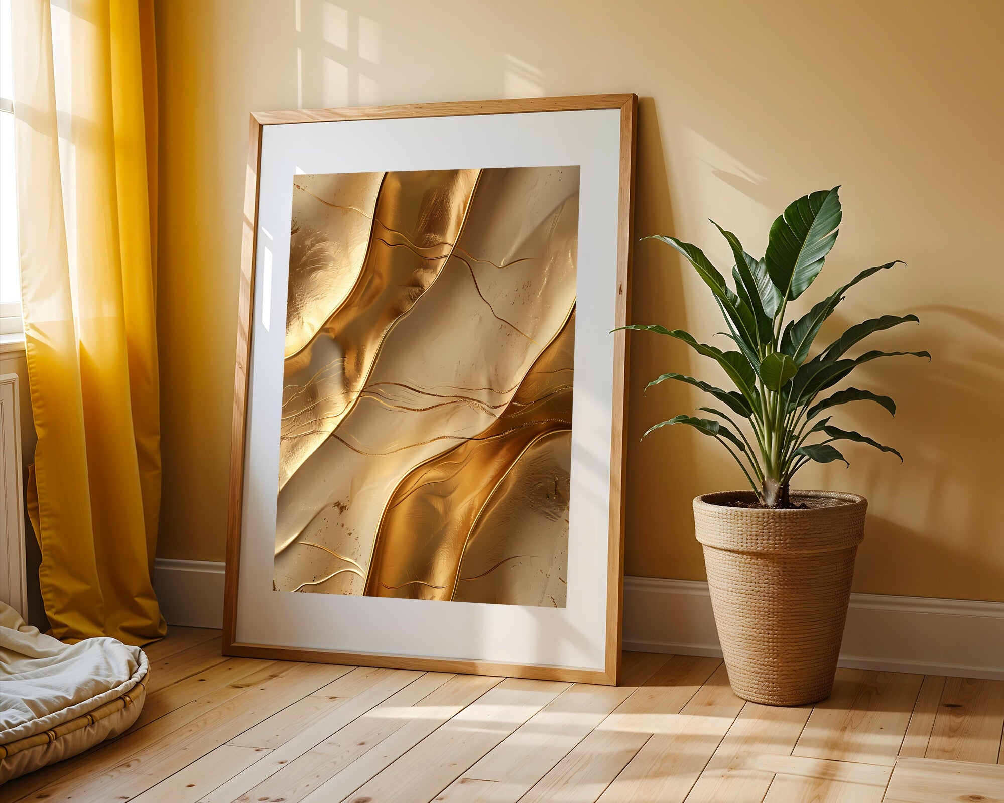 Bronce Líquido y Oro | Cuadro decorativo de Monkey Canvas