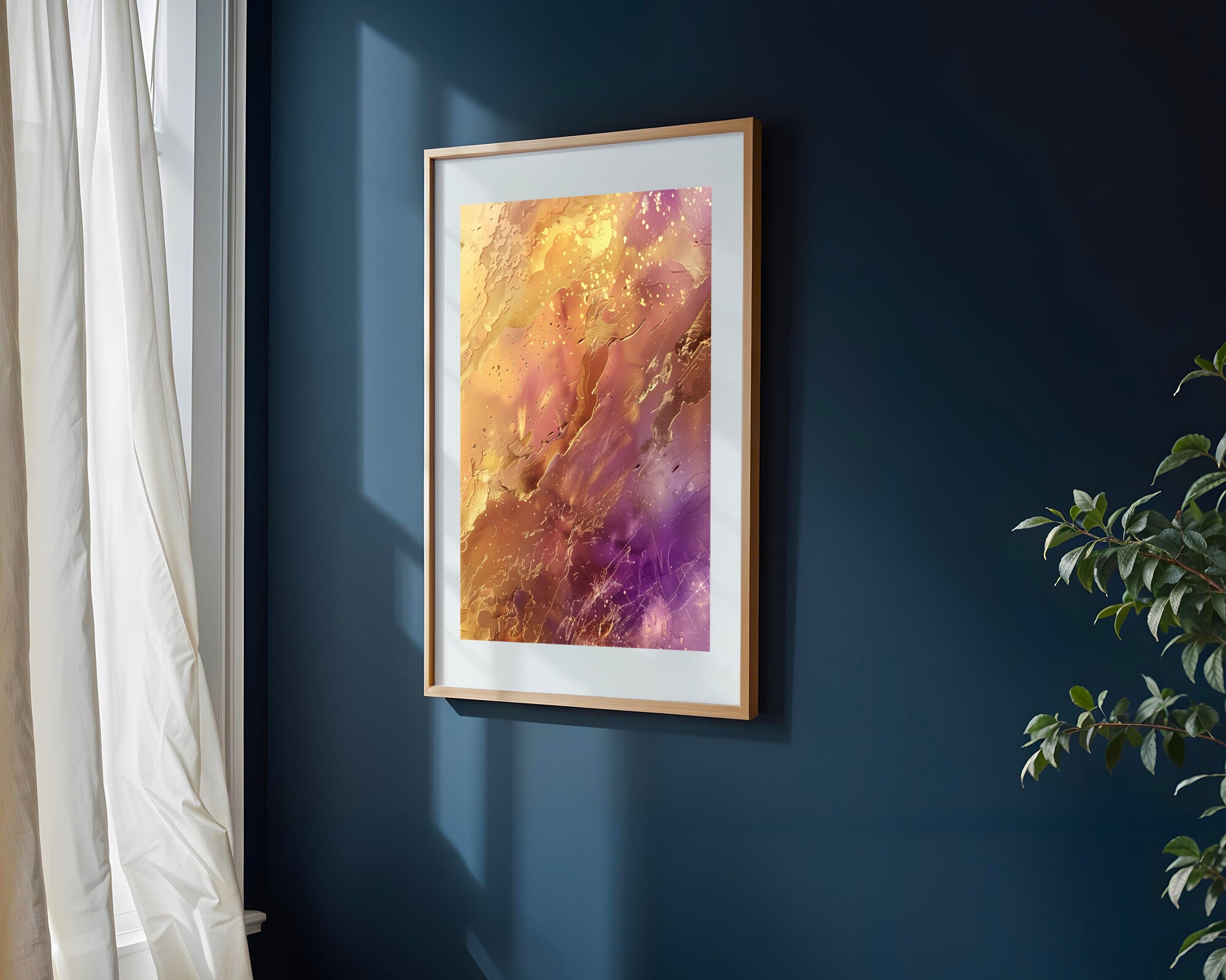 Nebulosa Dorada y Violeta | Cuadro decorativo de Monkey Canvas