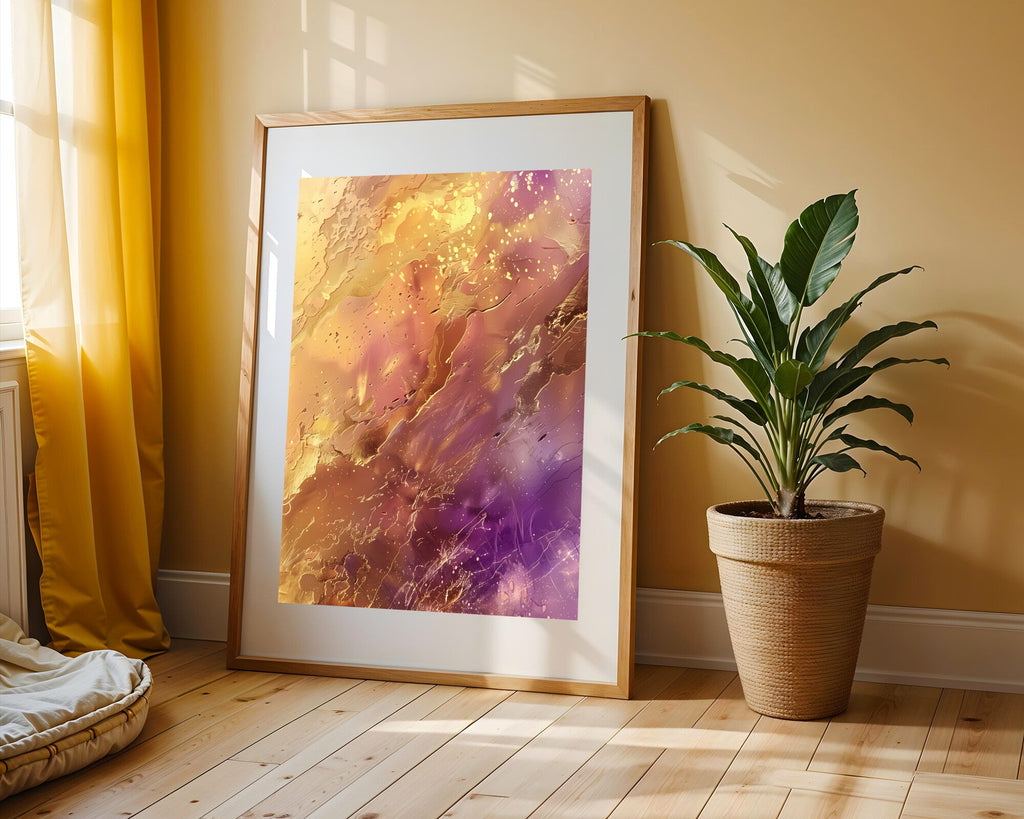 Nebulosa Dorada y Violeta | Cuadro decorativo de Monkey Canvas