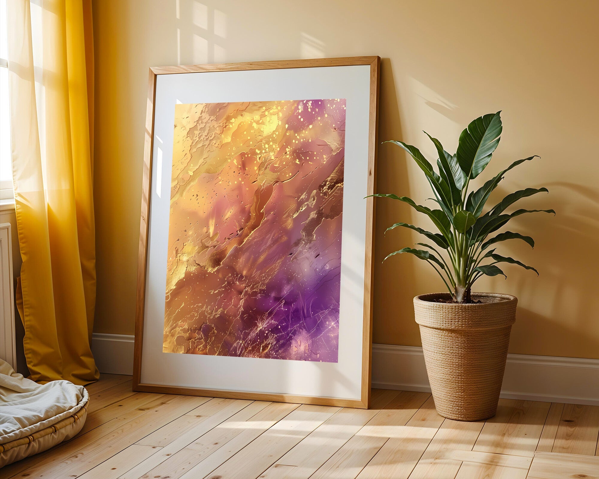 Nebulosa Dorada y Violeta | Cuadro decorativo de Monkey Canvas