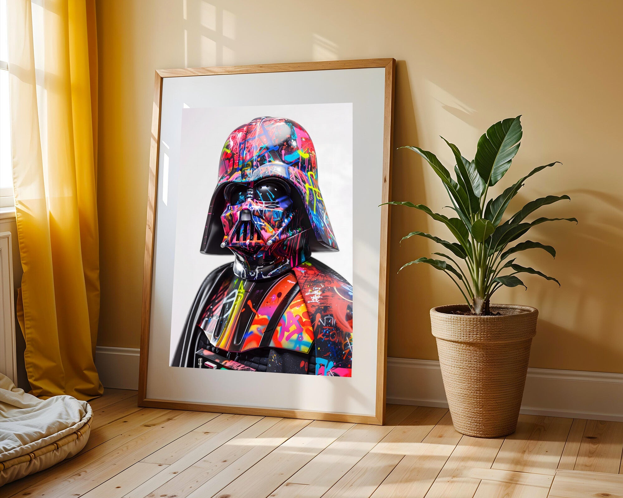 Darth Vader Grafiti Neón | Cuadro decorativo de Monkey Canvas