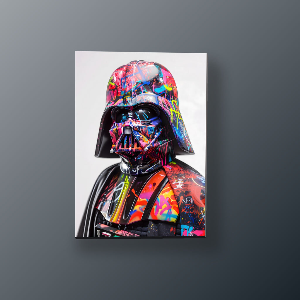 Darth Vader Grafiti Neón | Cuadro decorativo de Monkey Canvas