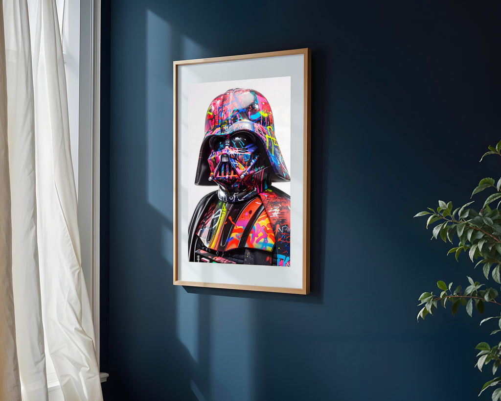 Darth Vader Grafiti Neón | Cuadro decorativo de Monkey Canvas