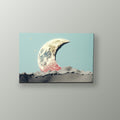 Luna Creciente sobre Montañas | Cuadro decorativo de Monkey Canvas