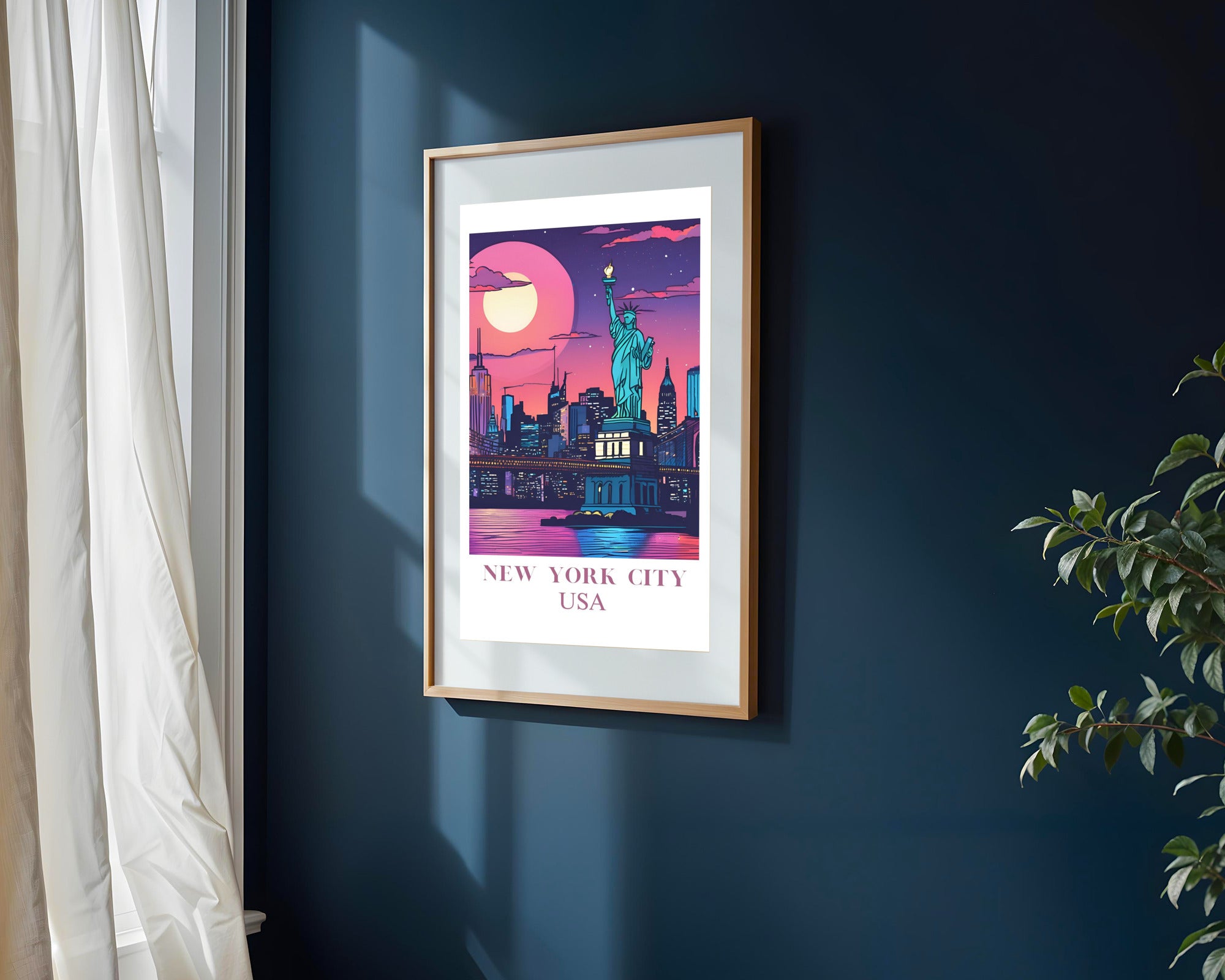 Postal de Nueva York | Cuadro decorativo de Monkey Canvas