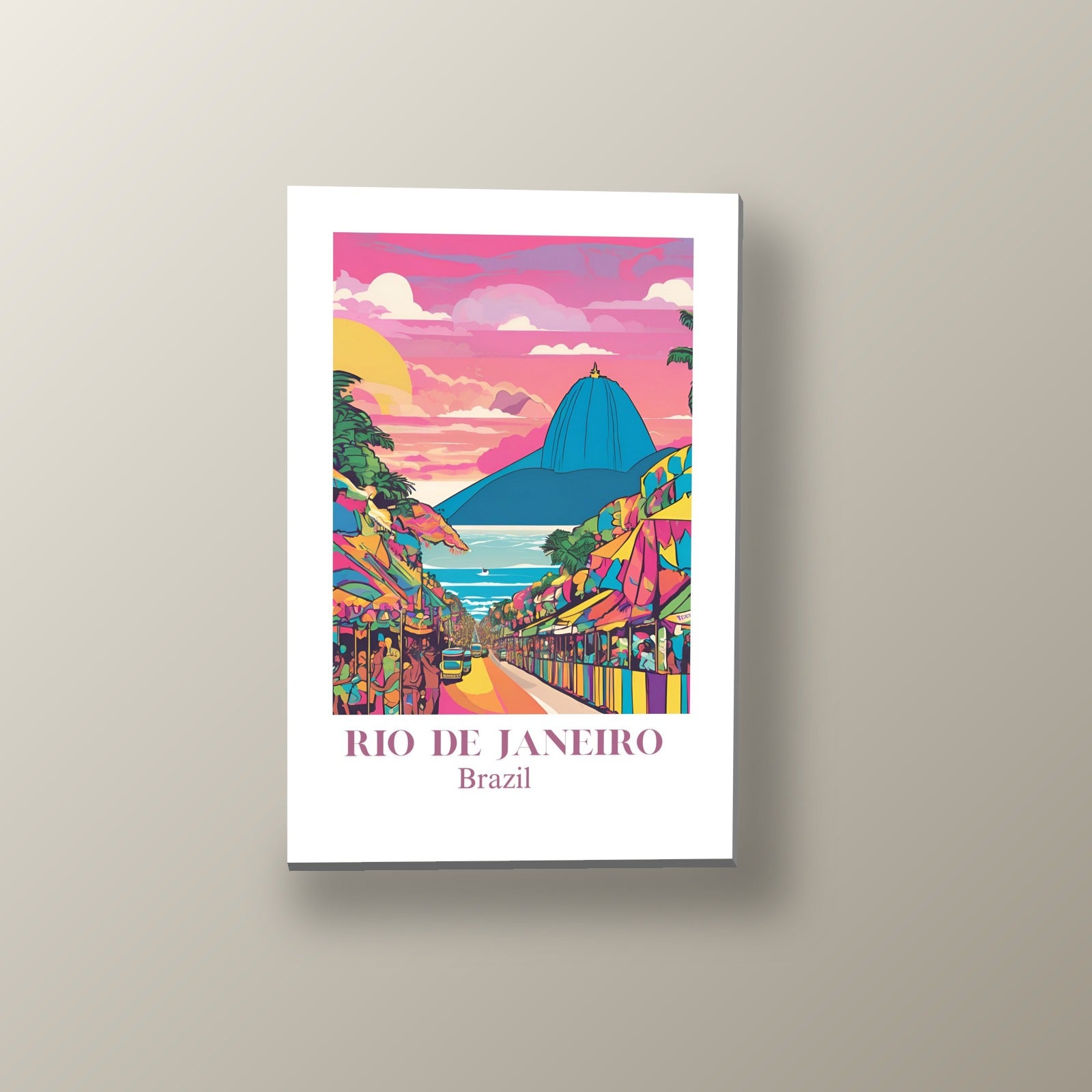 Postal de Río de Janeiro | Cuadro decorativo de Monkey Canvas