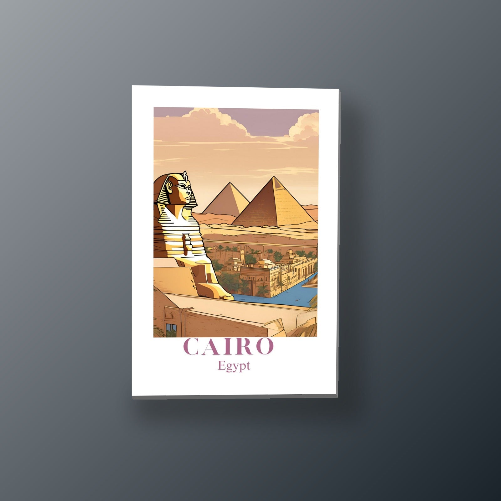 Postal de El Cairo | Cuadro decorativo de Monkey Canvas