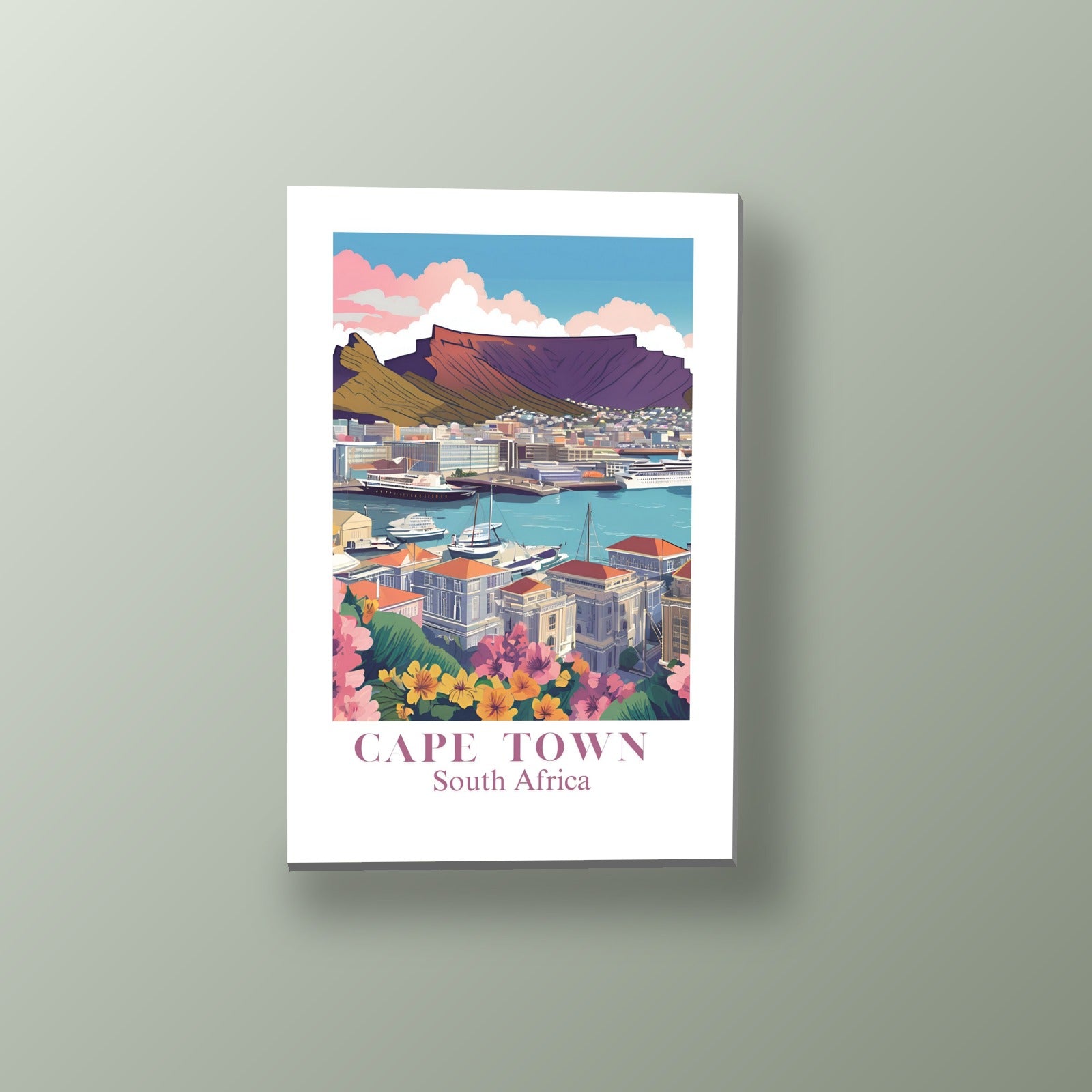 Postal de Ciudad del Cabo | Cuadro decorativo de Monkey Canvas